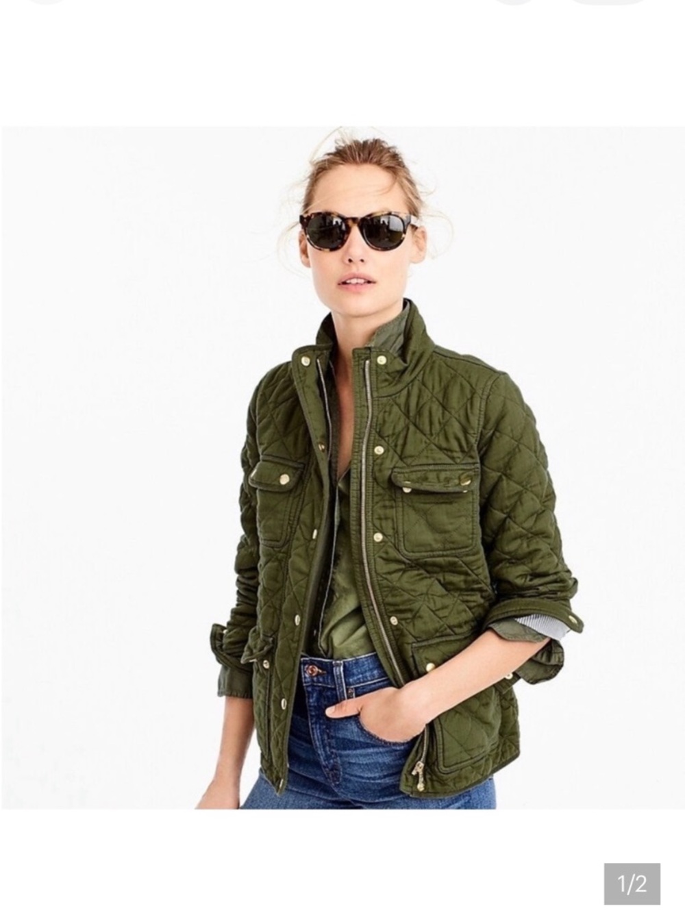 Jcrew quilted downtown field jacket